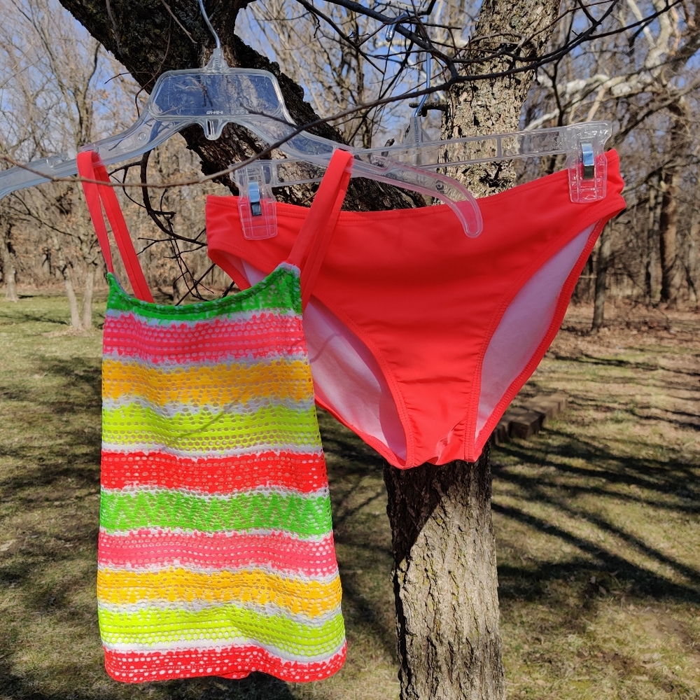 Girls OP 2 piece bright colored swimsuit